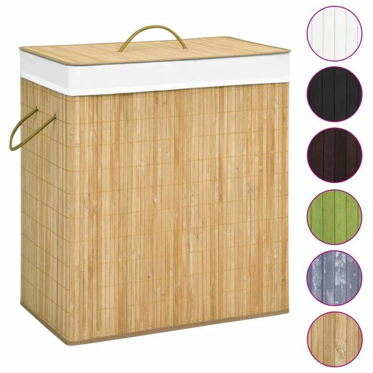 VIDAXL Panier A Linge Bambou 100 L 2 VIDAXL Panier A Linge Bambou 100 L – Image 2