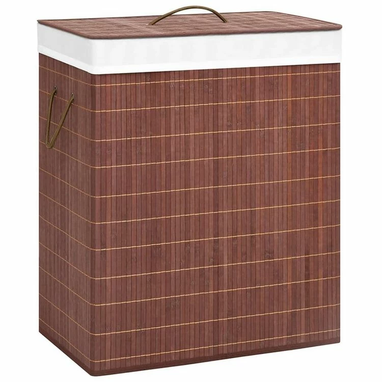 VIDAXL Panier A Linge Bambou Marron 100 L 1 VIDAXL Panier A Linge Bambou Marron 100 L