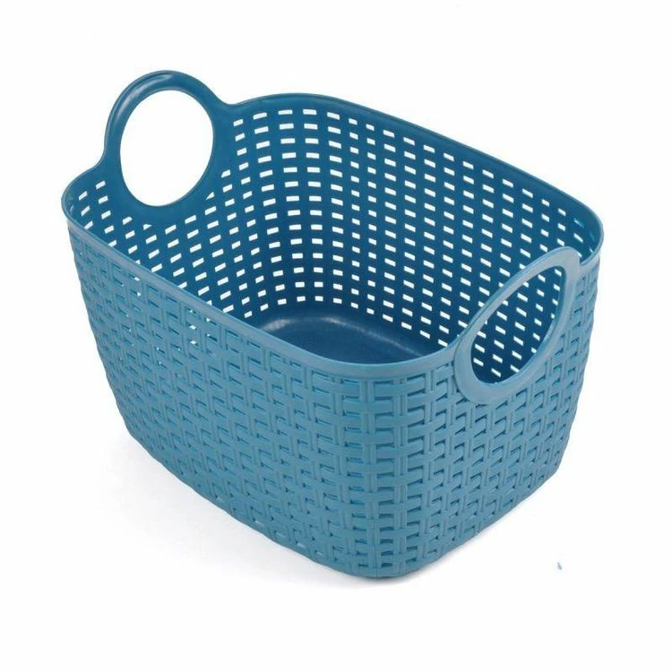 Paris Prix Panier à Linge Arrondi Tressé 12L Bleu Paon 1 Paris Prix Panier à Linge Arrondi Tressé 12L Bleu Paon