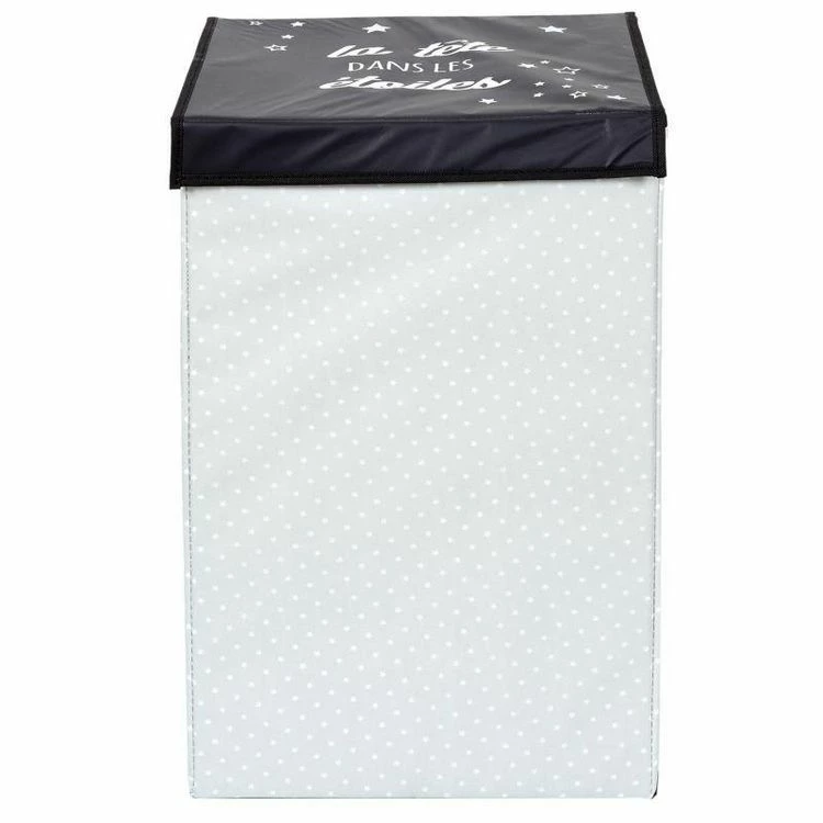 Paris Prix Panier à Linge Pliable Garçon 58cm Noir & Blanc 2 Paris Prix Panier à Linge Pliable Garçon 58cm Noir & Blanc – Image 2