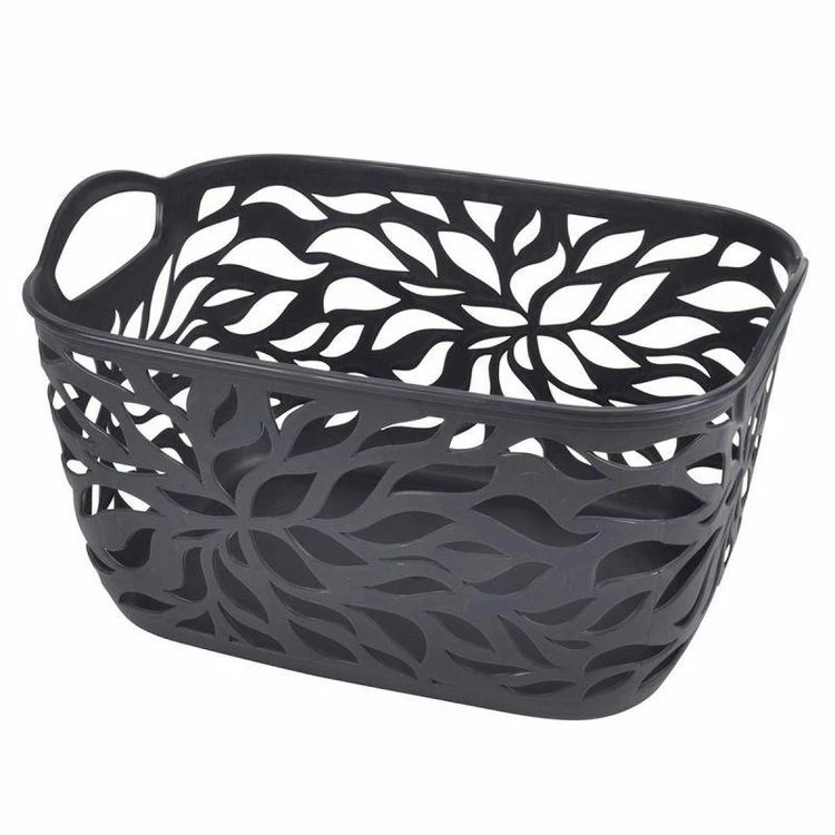 Paris Prix Panière à Linge Motif Végétal 3,5L Anthracite 1 Paris Prix Panière à Linge Motif Végétal 3,5L Anthracite