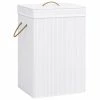 VIDAXL Panier A Linge Bambou Blanc