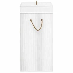 VIDAXL Panier A Linge Bambou Blanc -Paris Prix boutique B2CD 3847