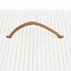 VIDAXL Panier A Linge Bambou Blanc -Paris Prix boutique B2CD 3848