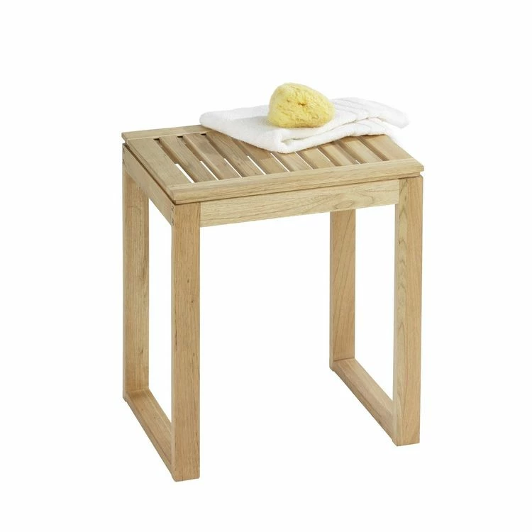 Wenko Tabouret De Salle De Bain En Bois Norway - H. 46 Cm - Marron Noix 3 Wenko Tabouret De Salle De Bain En Bois Norway - H. 46 Cm - Marron Noix – Image 3