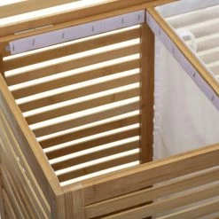 ATMOSPHERA Panier à Linge Double Sicela Bambou 8 ATMOSPHERA Panier à Linge Double Sicela Bambou -Paris Prix boutique B2CD 387