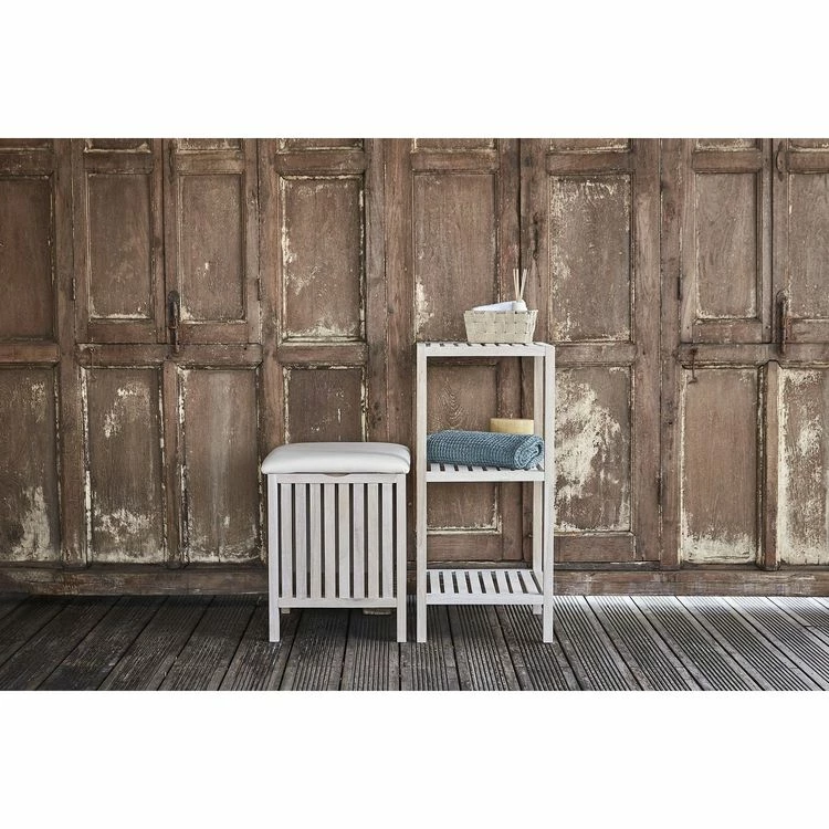 Wenko Tabouret Panier à Linge Norway - L. 39 X H. 52 Cm - Blanc 2 Wenko Tabouret Panier à Linge Norway - L. 39 X H. 52 Cm - Blanc – Image 2