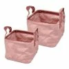 Paris Prix Lot De 2 Panières Carrées Velvet 20cm Rose