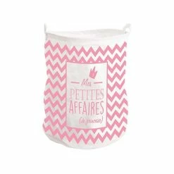 SUD TRADING Panier à Linge Mes Petites Affaires - 40 X 50cm - Blanc