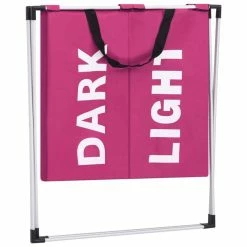 VIDAXL Trieuse A Linge A 2 Sections Rose 10 VIDAXL Trieuse A Linge A 2 Sections Rose -Paris Prix boutique B2CD 3906