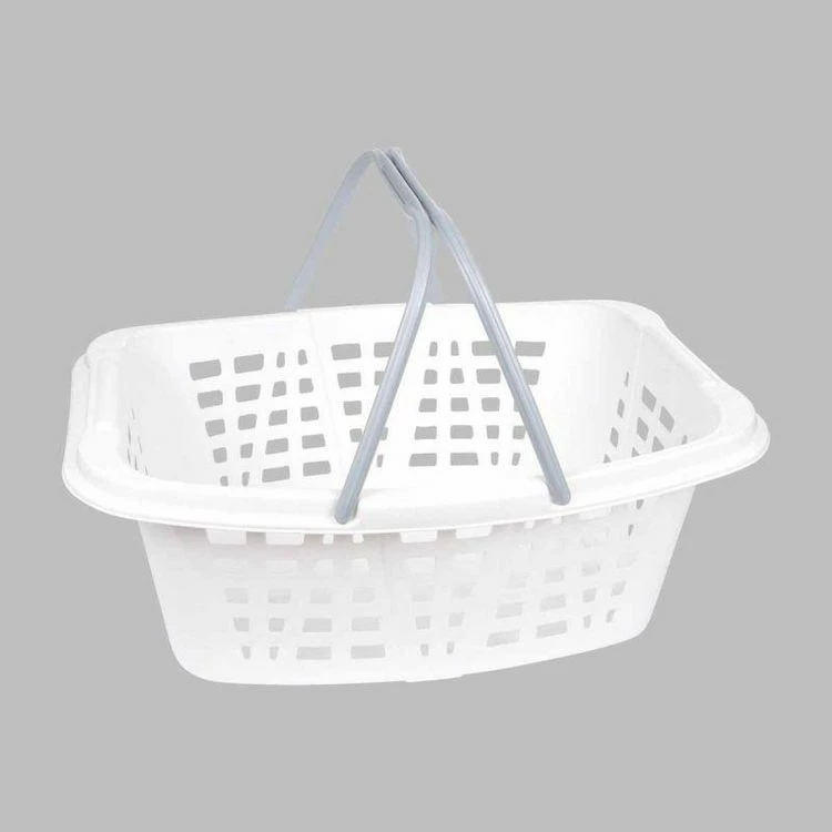 Paris Prix Panier à Linge Double Anses 26L Blanc 1 Paris Prix Panier à Linge Double Anses 26L Blanc