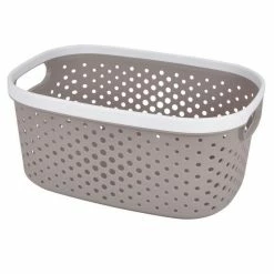 Paris Prix Panière à Linge Ajourée 15L Taupe