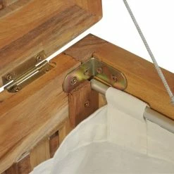 VIDAXL Panier A Linge 3 Pcs Teck -Paris Prix boutique B2CD 3929