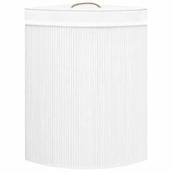 VIDAXL Panier A Linge D'angle Bambou Blanc 60 L 9 VIDAXL Panier A Linge D'angle Bambou Blanc 60 L -Paris Prix boutique B2CD 3941
