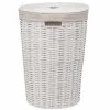ATMOSPHERA Panier à Linge 40L Rond Costa Blanc