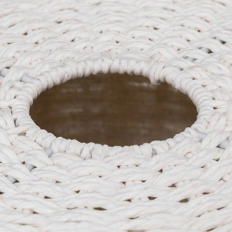 ATMOSPHERA Panier à Linge 40L Rond Costa Blanc 3 ATMOSPHERA Panier à Linge 40L Rond Costa Blanc – Image 3