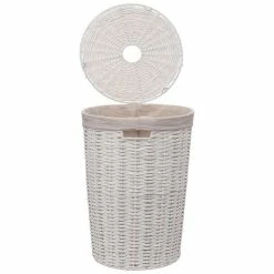 ATMOSPHERA Panier à Linge 40L Rond Costa Blanc 8 ATMOSPHERA Panier à Linge 40L Rond Costa Blanc -Paris Prix boutique B2CD 3948