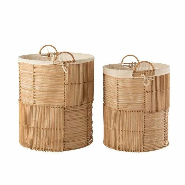 Paris Prix Lot De 2 Paniers à Linge Rivola 50cm Naturel 2 Paris Prix Lot De 2 Paniers à Linge Rivola 50cm Naturel – Image 2
