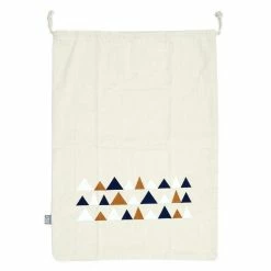 Paris Prix Sac à Linge En Tissu Triangles 50x70cm Beige