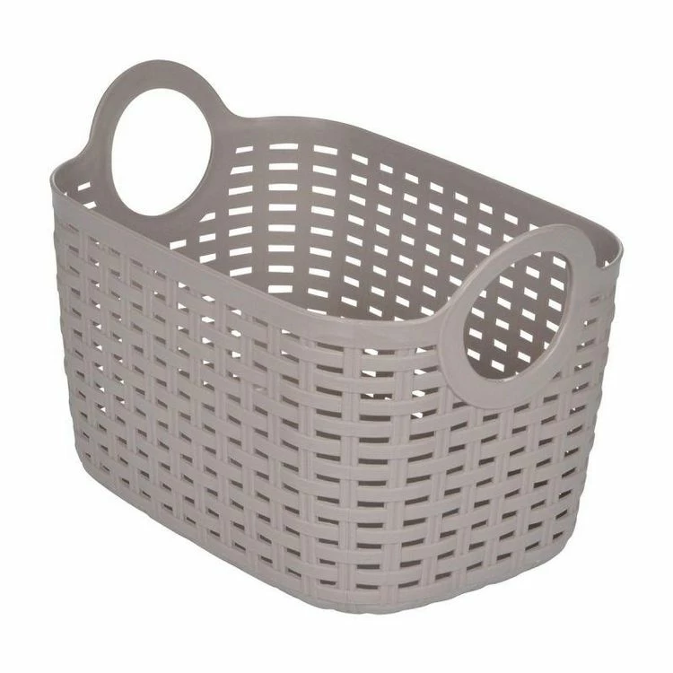 Paris Prix Panier à Linge Arrondi Tressé 6L Taupe 1 Paris Prix Panier à Linge Arrondi Tressé 6L Taupe