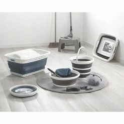 Homea Décoration Panier à Linge Rétractable Taupe 5 Homea Décoration Panier à Linge Rétractable Taupe -Paris Prix boutique B2CD 3997