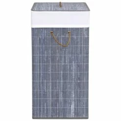 VIDAXL Panier A Linge Bambou Gris 100 L -Paris Prix boutique B2CD 4013