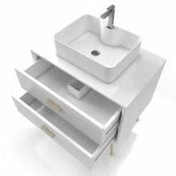 Aurlane MEUBLE SALLE DE BAIN SCANDINAVE BLANC 80 CM SUR PIEDS AVEC TIROIR ET VASQUE A POSER -NORDIK BASIS 80 7 Aurlane MEUBLE SALLE DE BAIN SCANDINAVE BLANC 80 CM SUR PIEDS AVEC TIROIR ET VASQUE A POSER -NORDIK BASIS 80 -Paris Prix boutique B2CD 403