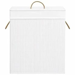 VIDAXL Panier A Linge Bambou Blanc 83 L -Paris Prix boutique B2CD 4030