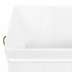 VIDAXL Panier A Linge Bambou Blanc 83 L -Paris Prix boutique B2CD 4032