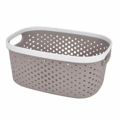 Paris Prix Panière à Linge Ajourée 8L Taupe