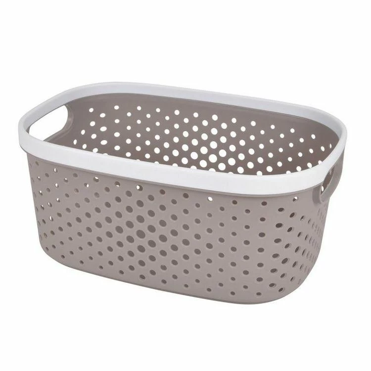 Paris Prix Panière à Linge Ajourée 8L Taupe 1 Paris Prix Panière à Linge Ajourée 8L Taupe