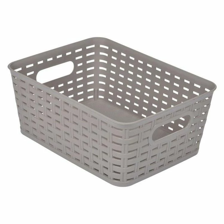 Paris Prix Panière à Linge Effet Tressé 5L Taupe 1 Paris Prix Panière à Linge Effet Tressé 5L Taupe