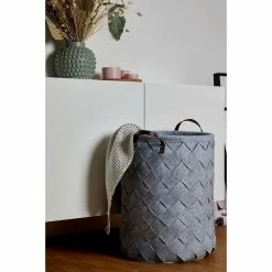 Wenko Panier à Linge Design Feutrine Tressée Trovo - Diam. 40 X H. 60 Cm - Gris Clair 7 Wenko Panier à Linge Design Feutrine Tressée Trovo - Diam. 40 X H. 60 Cm - Gris Clair -Paris Prix boutique B2CD 4076