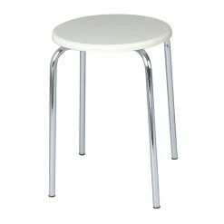 Wenko Tabouret Pour Salle De Bain - Blanc