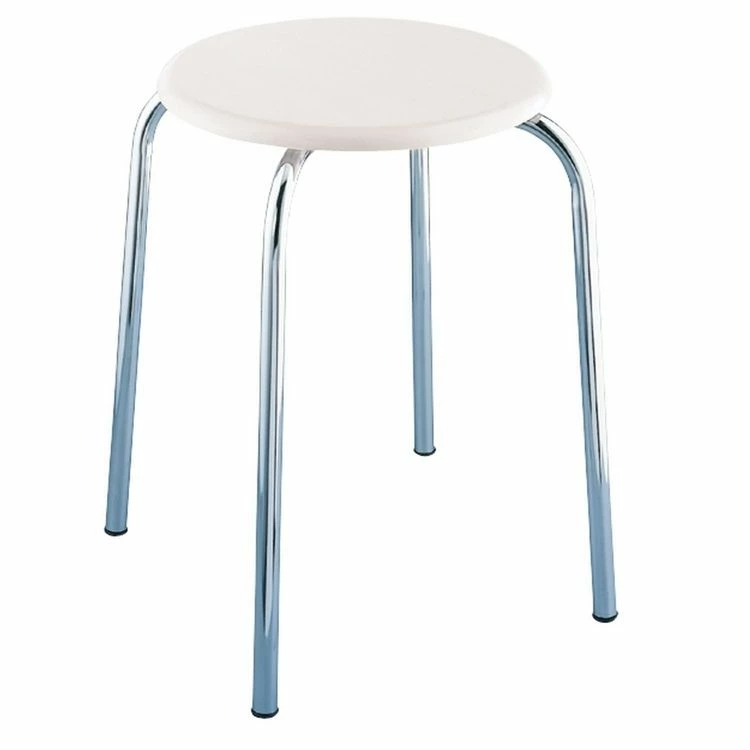Wenko Tabouret Pour Salle De Bain - Blanc 2 Wenko Tabouret Pour Salle De Bain - Blanc – Image 2