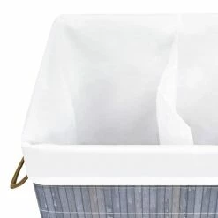 VIDAXL Panier A Linge Bambou Gris 72 L -Paris Prix boutique B2CD 4111