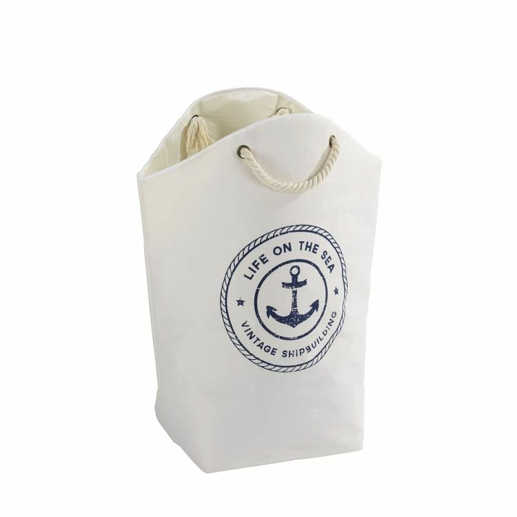 Wenko Panier à Linge Design Marin Sylt - L. 25 X H. 60 Cm - Beige 2 Wenko Panier à Linge Design Marin Sylt - L. 25 X H. 60 Cm - Beige – Image 2