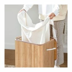 CALICOSY Panier à Linge Pliable En Bambou Avec 3 Poignées, 72L - L40 X H60 Cm 10 CALICOSY Panier à Linge Pliable En Bambou Avec 3 Poignées, 72L - L40 X H60 Cm -Paris Prix boutique B2CD 4119