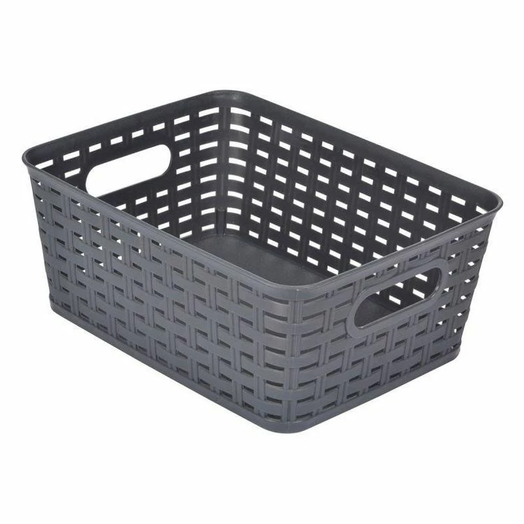 Paris Prix Panière à Linge Effet Tressé 5L Gris 1 Paris Prix Panière à Linge Effet Tressé 5L Gris