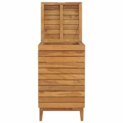 VIDAXL Panier A Linge 40x40x70 Cm Bois De Teck Massif 9 VIDAXL Panier A Linge 40x40x70 Cm Bois De Teck Massif -Paris Prix boutique B2CD 4147