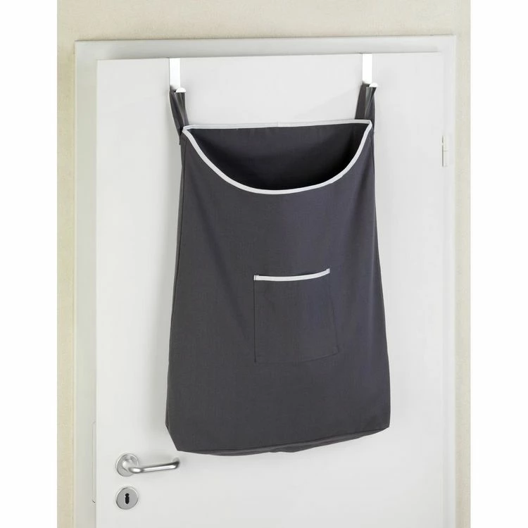 Wenko Panier à Linge à Suspendre Sur Porte Canguro - L. 52 X H. 81 Cm - Gris 1 Wenko Panier à Linge à Suspendre Sur Porte Canguro - L. 52 X H. 81 Cm - Gris
