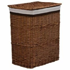 VIDAXL Panier A Linge Marron Saule