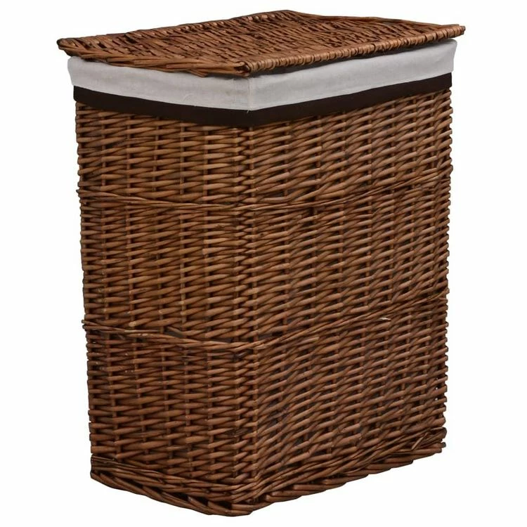 VIDAXL Panier A Linge Marron Saule 1 VIDAXL Panier A Linge Marron Saule