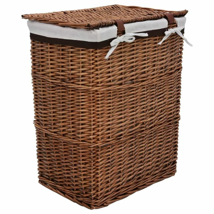 VIDAXL Panier A Linge Marron Saule 4 VIDAXL Panier A Linge Marron Saule – Image 4