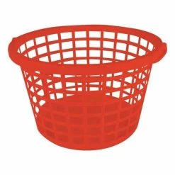 Paris Prix Corbeille à Linge Plastique 46cm Rouge