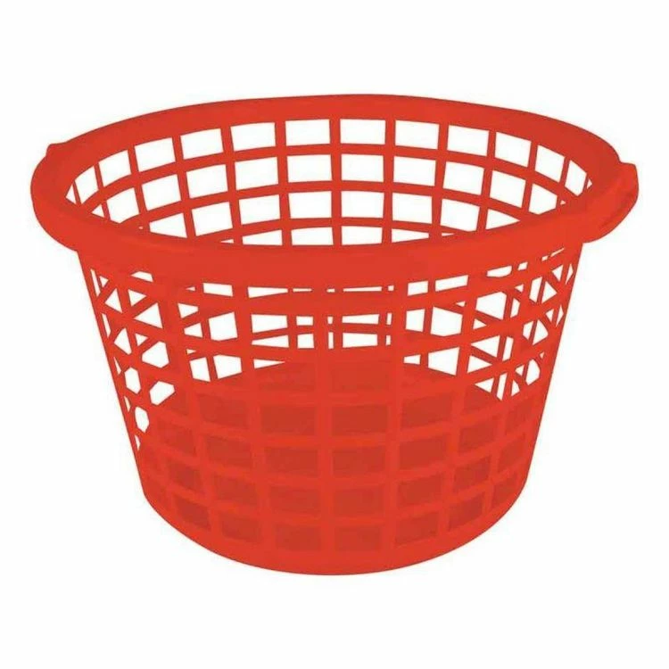 Paris Prix Corbeille à Linge Plastique 46cm Rouge 1 Paris Prix Corbeille à Linge Plastique 46cm Rouge