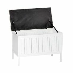 Wenko Tabouret De Salle De Bain En Bois Avec Rangement Olso - L. 78 X H. 52 Cm - Blanc 5 Wenko Tabouret De Salle De Bain En Bois Avec Rangement Olso - L. 78 X H. 52 Cm - Blanc -Paris Prix boutique B2CD 4194