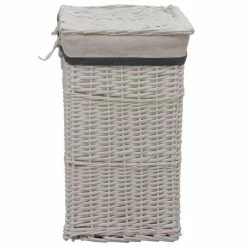 VIDAXL Panier A Linge Blanc Saule -Paris Prix boutique B2CD 4204