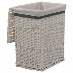 VIDAXL Panier A Linge Blanc Saule -Paris Prix boutique B2CD 4206