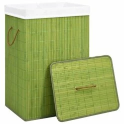 VIDAXL Panier A Linge Bambou Vert 72 L -Paris Prix boutique B2CD 4211